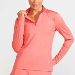EleVen by Venus Williams Legacy Long Sleeve Top Women's Size XS Sun Kissed Coral